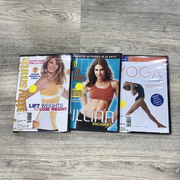 NWT Exercise DVDs 3-Pack - 30 Day Shred, Yoga, & Lift Weights to lose weight - Picture 2 of 9